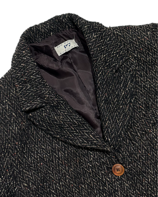 Nordic Herringbone Elegance Coat HELM:VNTG