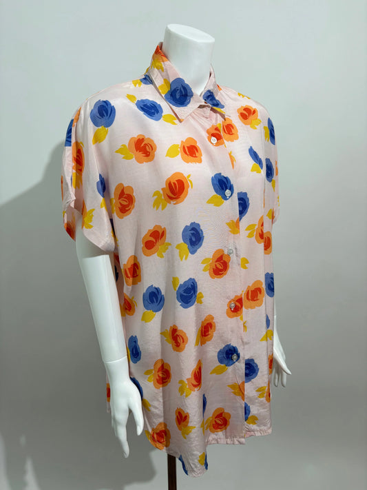 Summer Joy 80s Floral Košulja HELM:VNTG