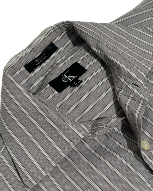 Calvin Klein Grey Striped Košulja Calvin Klein