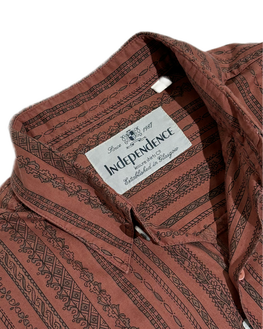 Vintage Wanderer 70s Ethnic Stripe Košulja HELM:VNTG