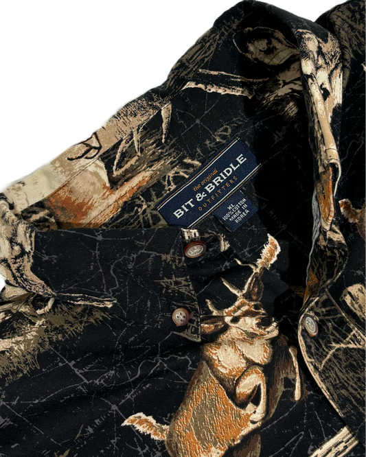 Wild Hunt 90s Forest Print Košulja HELM:VNTG