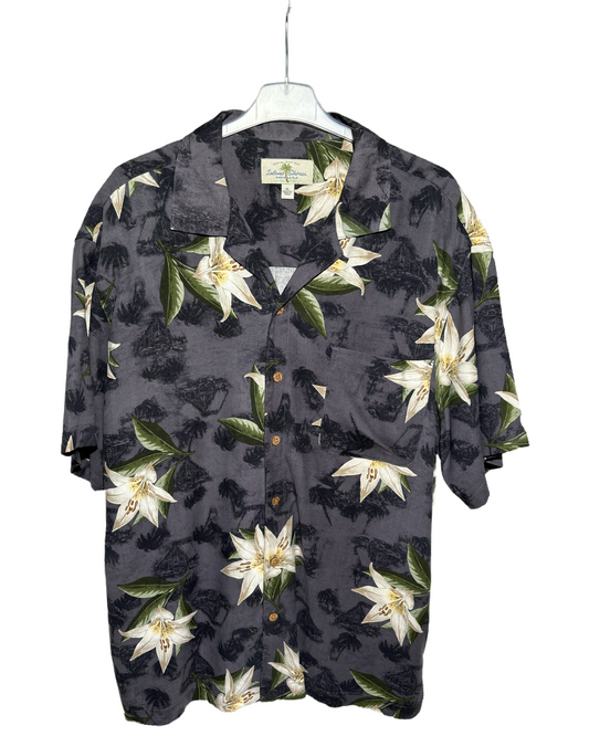 Midnight Blossoms 80s Hawaiian Košulja HELM:VNTG