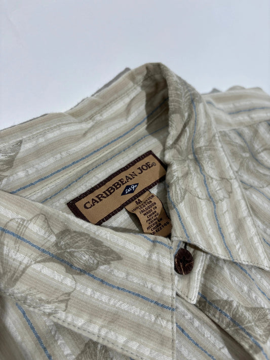 Tropical Sands 80s Striped Hawaiian Košulja HELM:VNTG