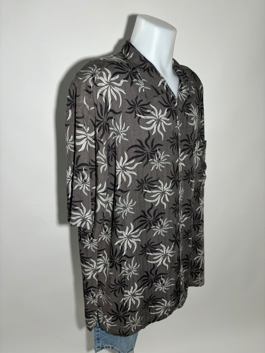 Night Bloom 90s Hawaiian Košulja HELM:VNTG