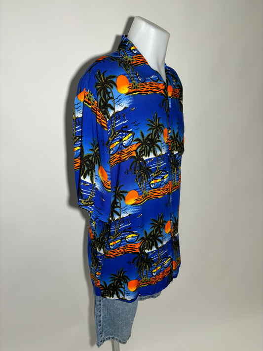 Tropical Sunset 80s Hawaiian Košulja HELM:VNTG