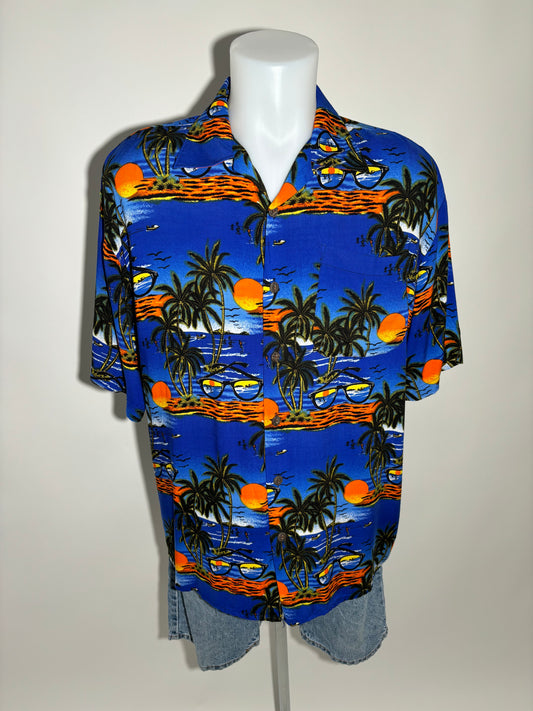 Tropical Sunset 80s Hawaiian Košulja HELM:VNTG