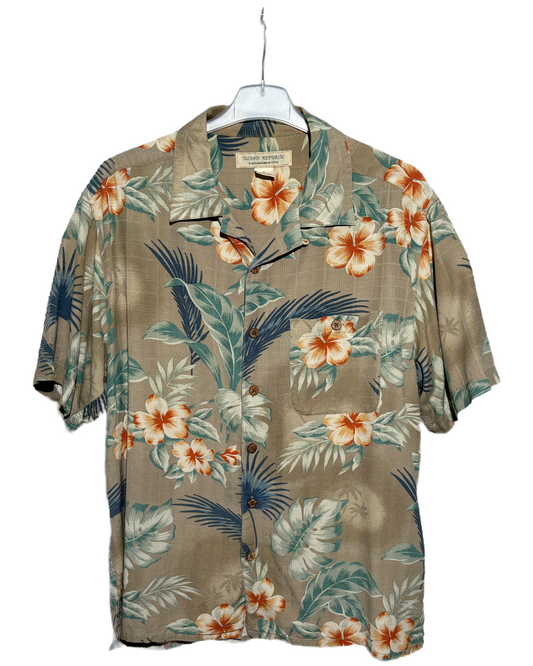 Floral Shore 90s Pattern Hawaiian Košulja HELM:VNTG