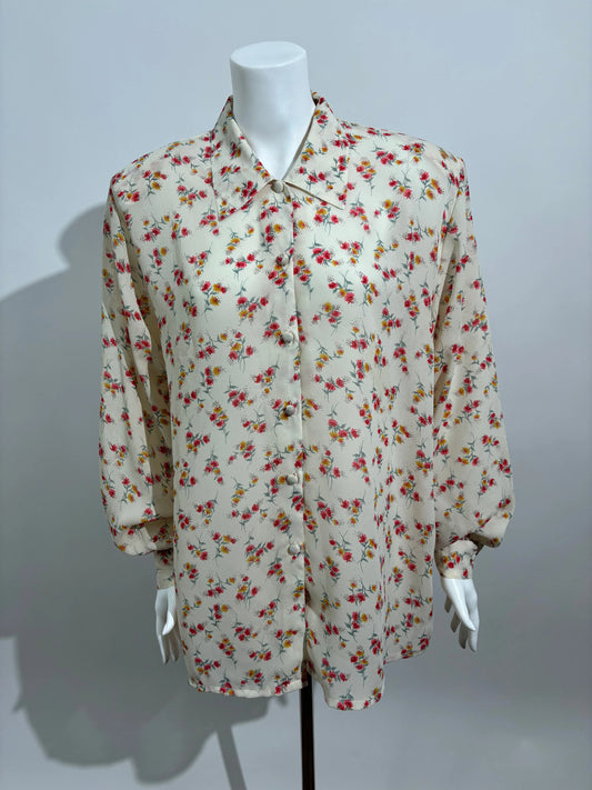 Vintage Blossom 70s Floral Košulja HELM:VNTG