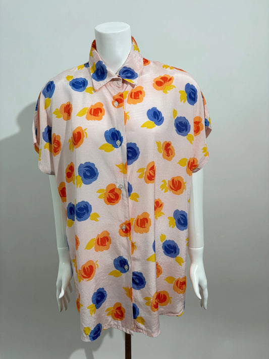 Summer Joy 80s Floral Košulja HELM:VNTG