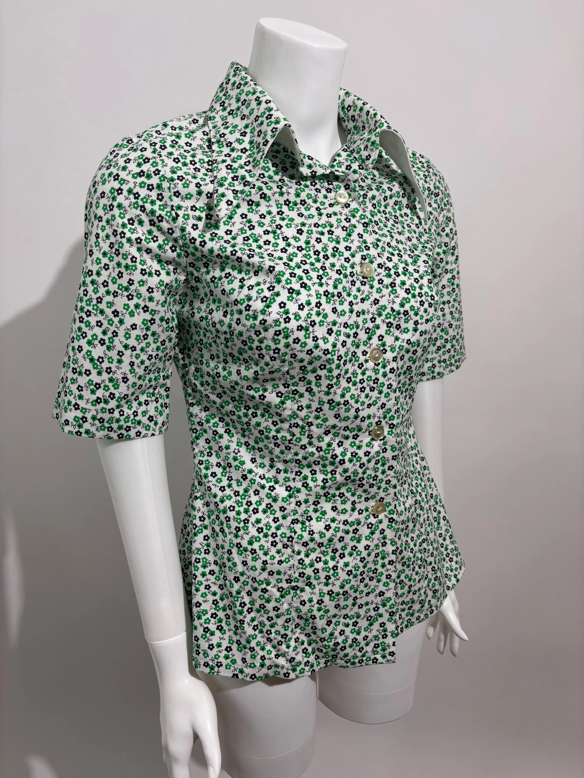 Spring Blossom 70s Floral Košulja HELM:VNTG