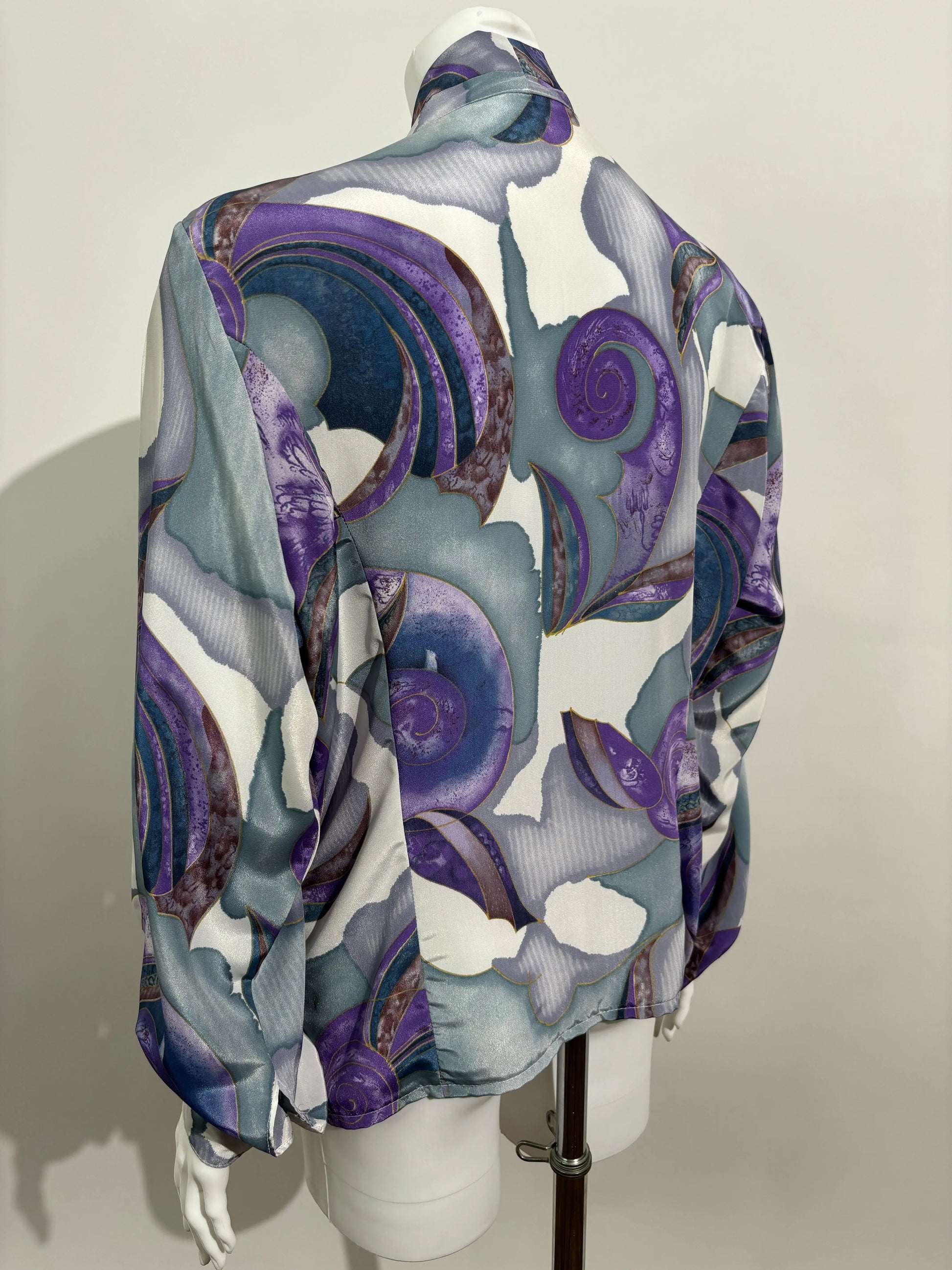 Midnight Mirage 80s Abstract Bluza HELM:VNTG