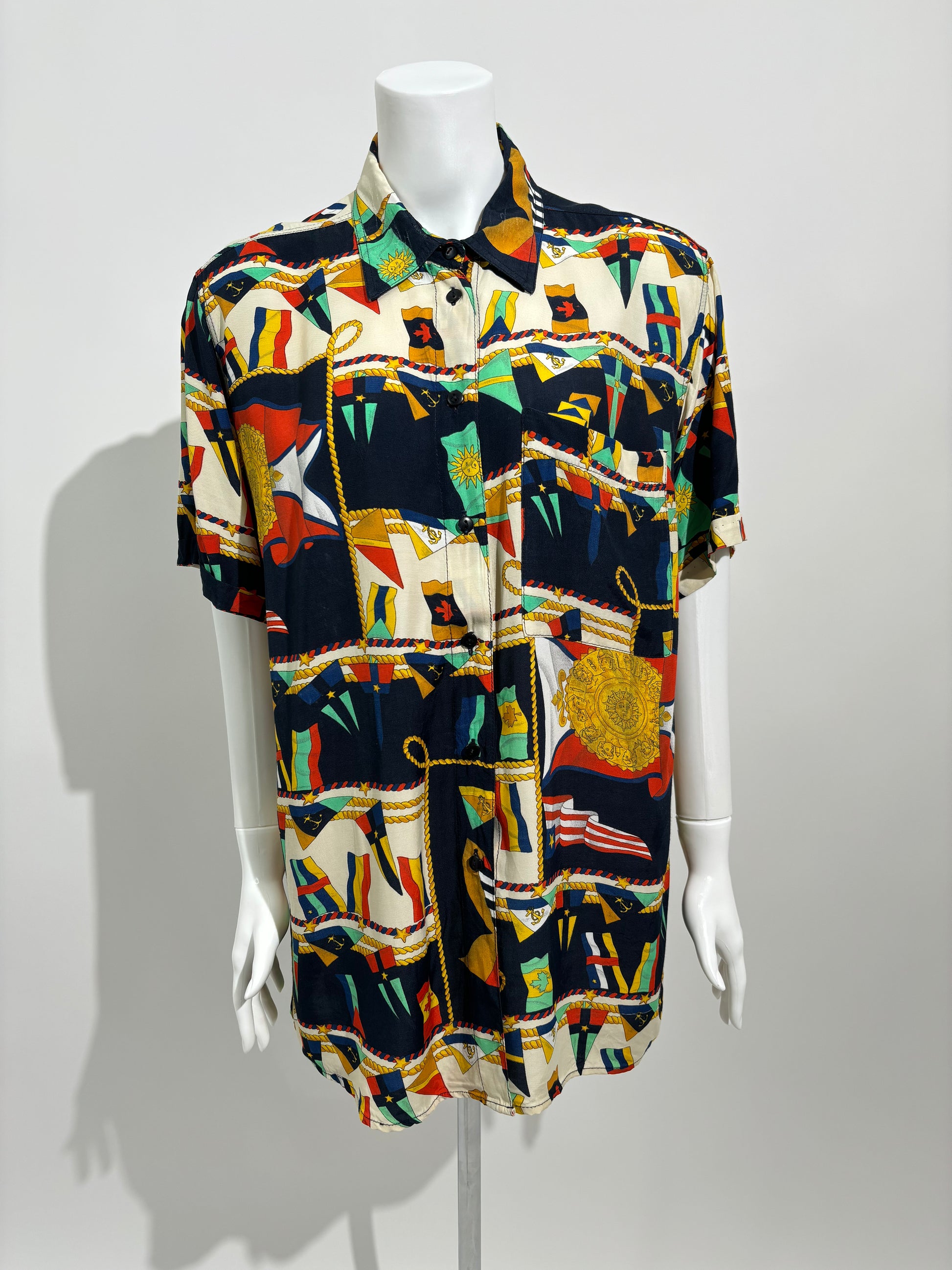 Nautical Flags Nino Morri 90s Košulja HELM:VNTG