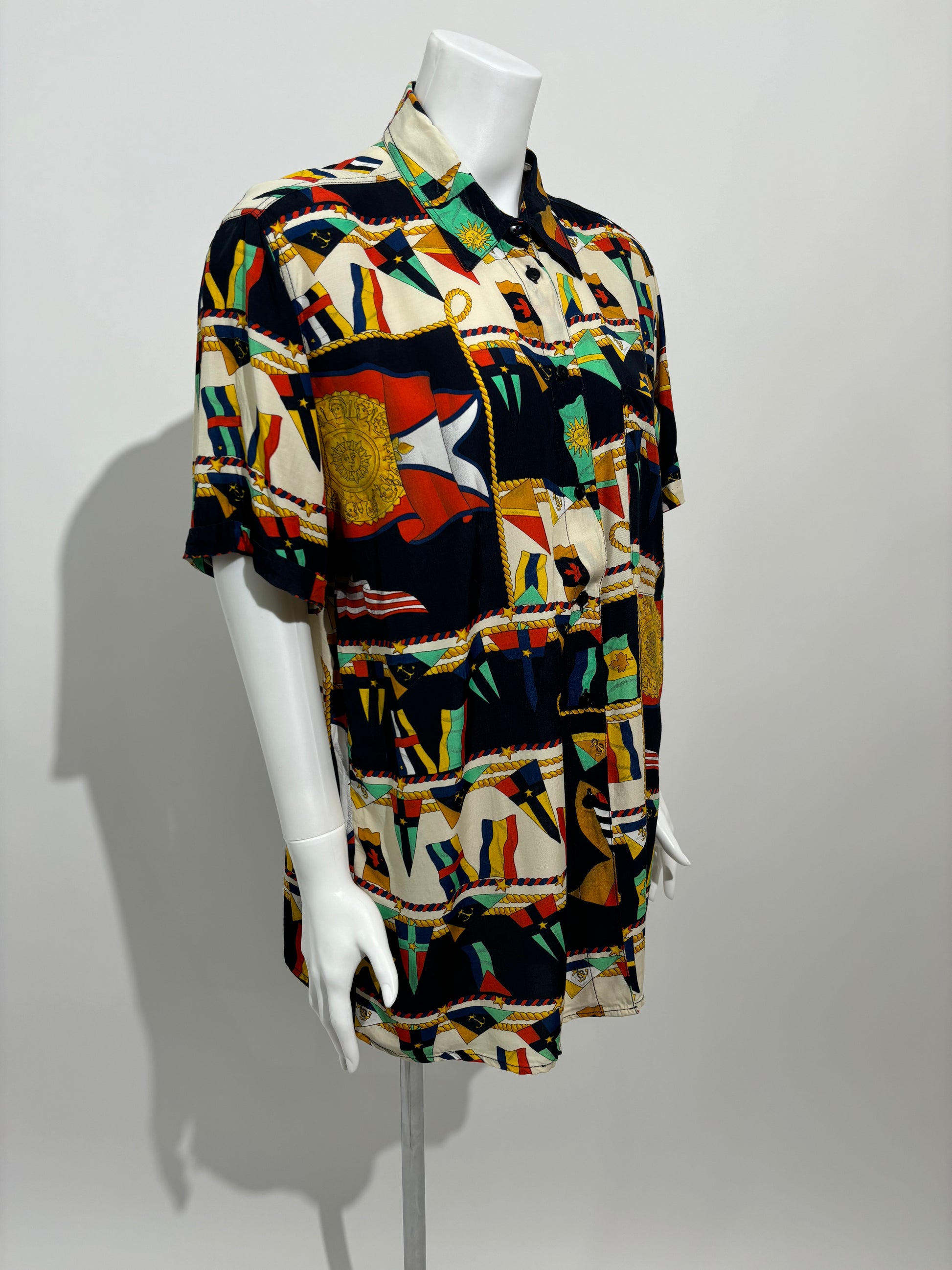 Nautical Flags Nino Morri 90s Košulja HELM:VNTG