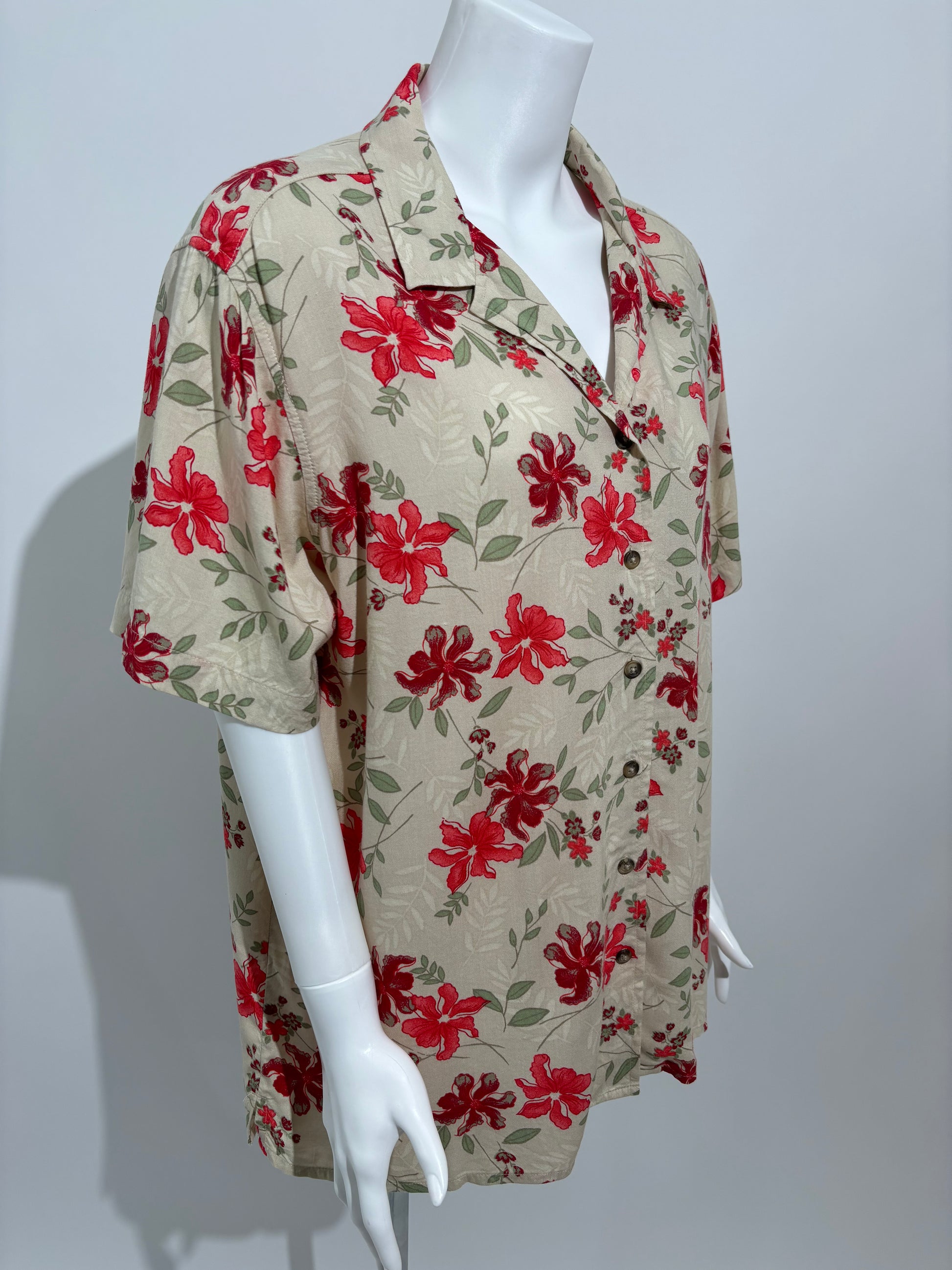 Tropical Bloom Hawaii Floral Košulja HELM:VNTG