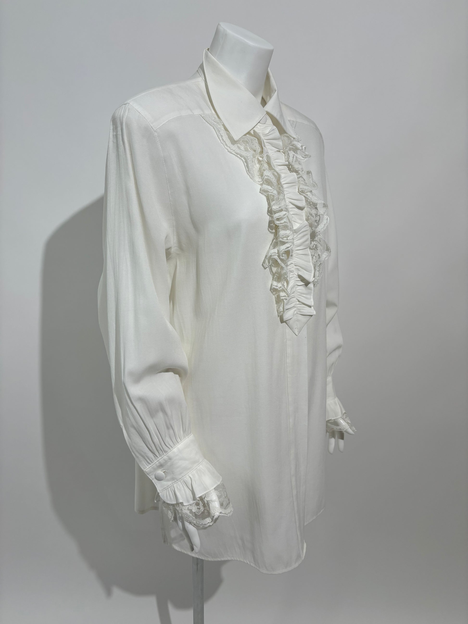 Victorian Elegance Ruffle Košulja HELM:VNTG