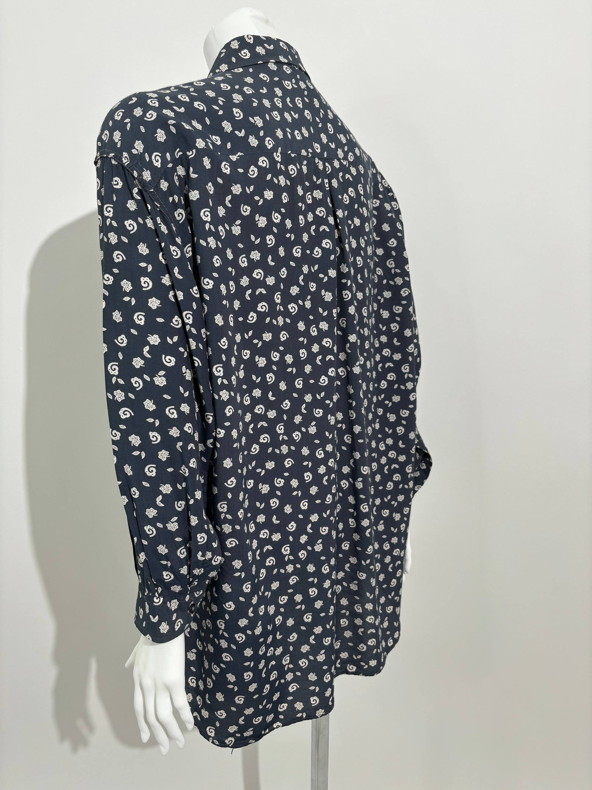 Midnight Garden 80s Floral Košulja HELM:VNTG