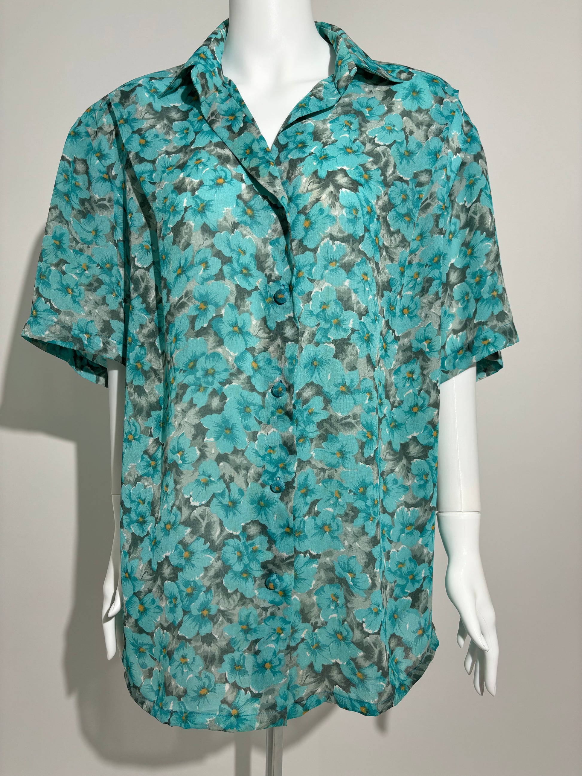 Boho Bloom 70s Floral Košulja HELM:VNTG