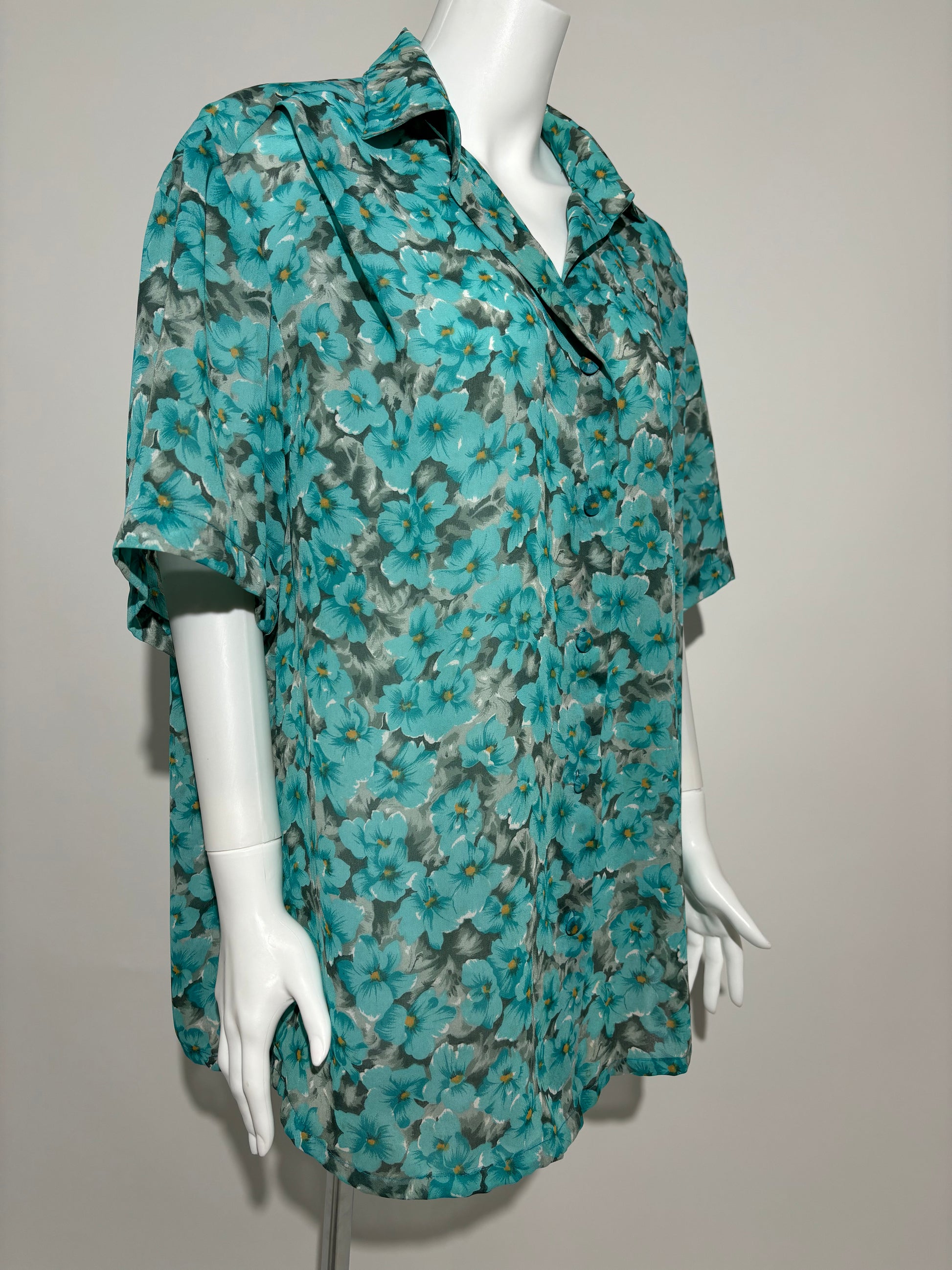 Boho Bloom 70s Floral Košulja HELM:VNTG