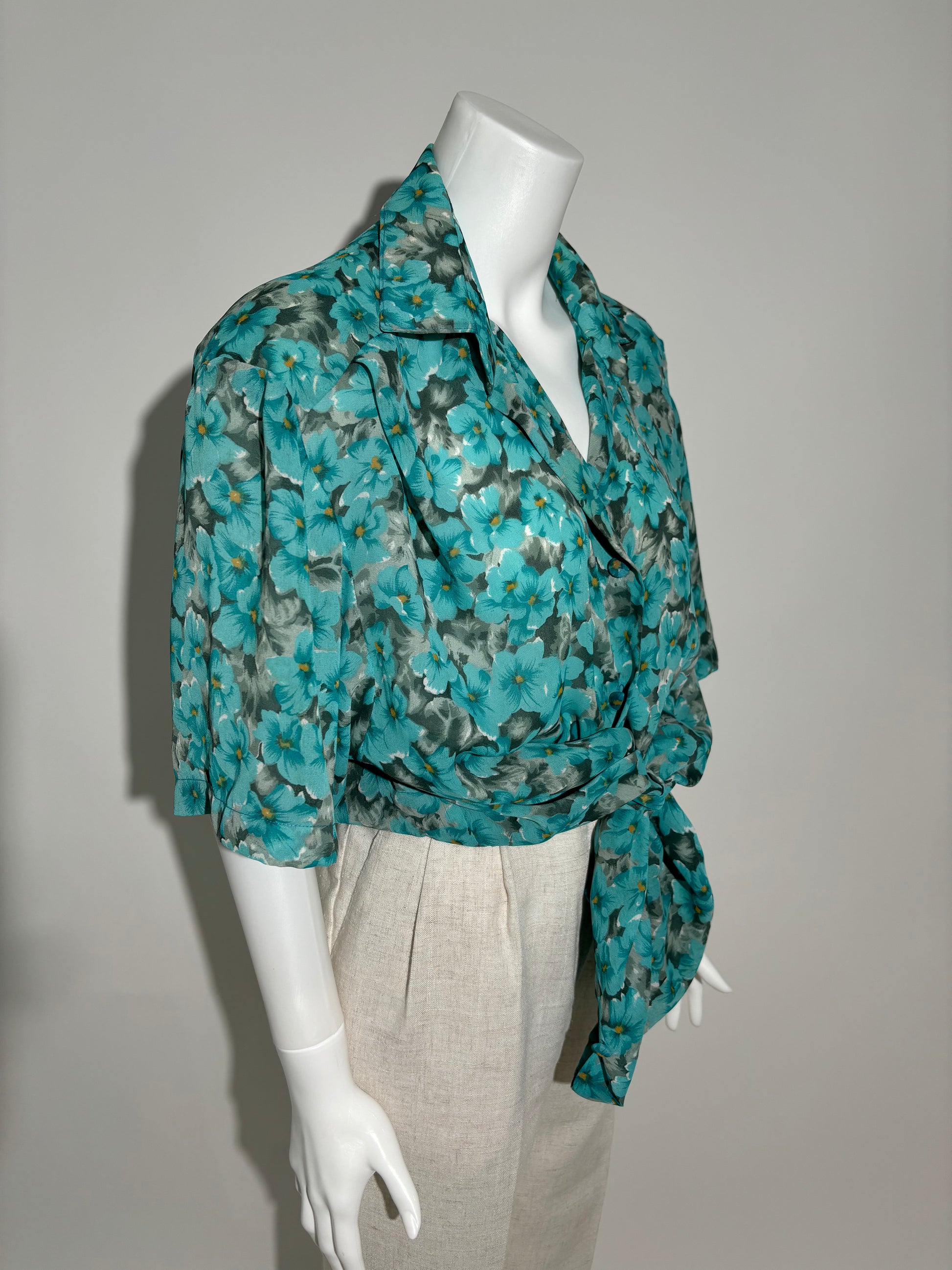 Boho Bloom 70s Floral Košulja HELM:VNTG