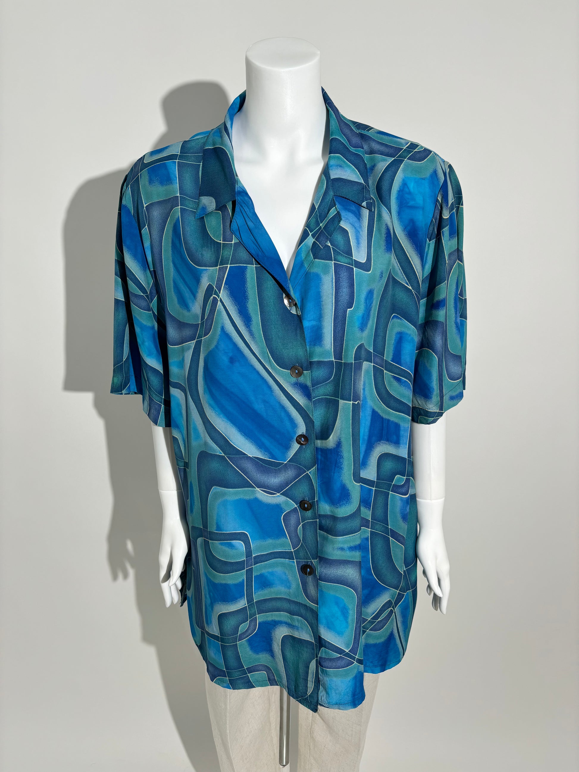 Ocean Waves 80s Abstract Košulja HELM:VNTG