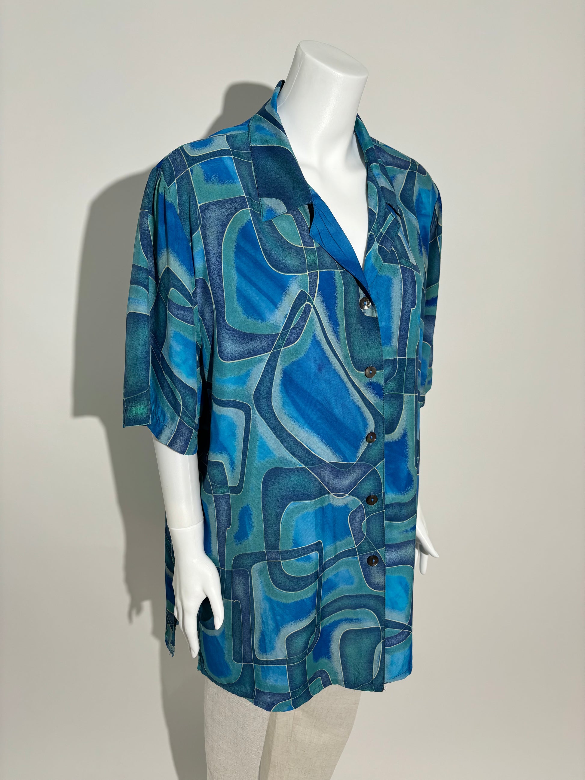 Ocean Waves 80s Abstract Košulja HELM:VNTG