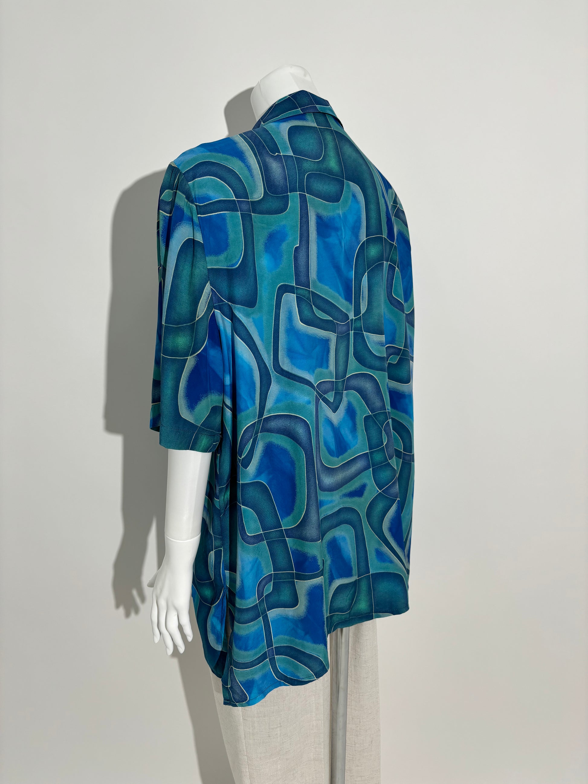 Ocean Waves 80s Abstract Košulja HELM:VNTG