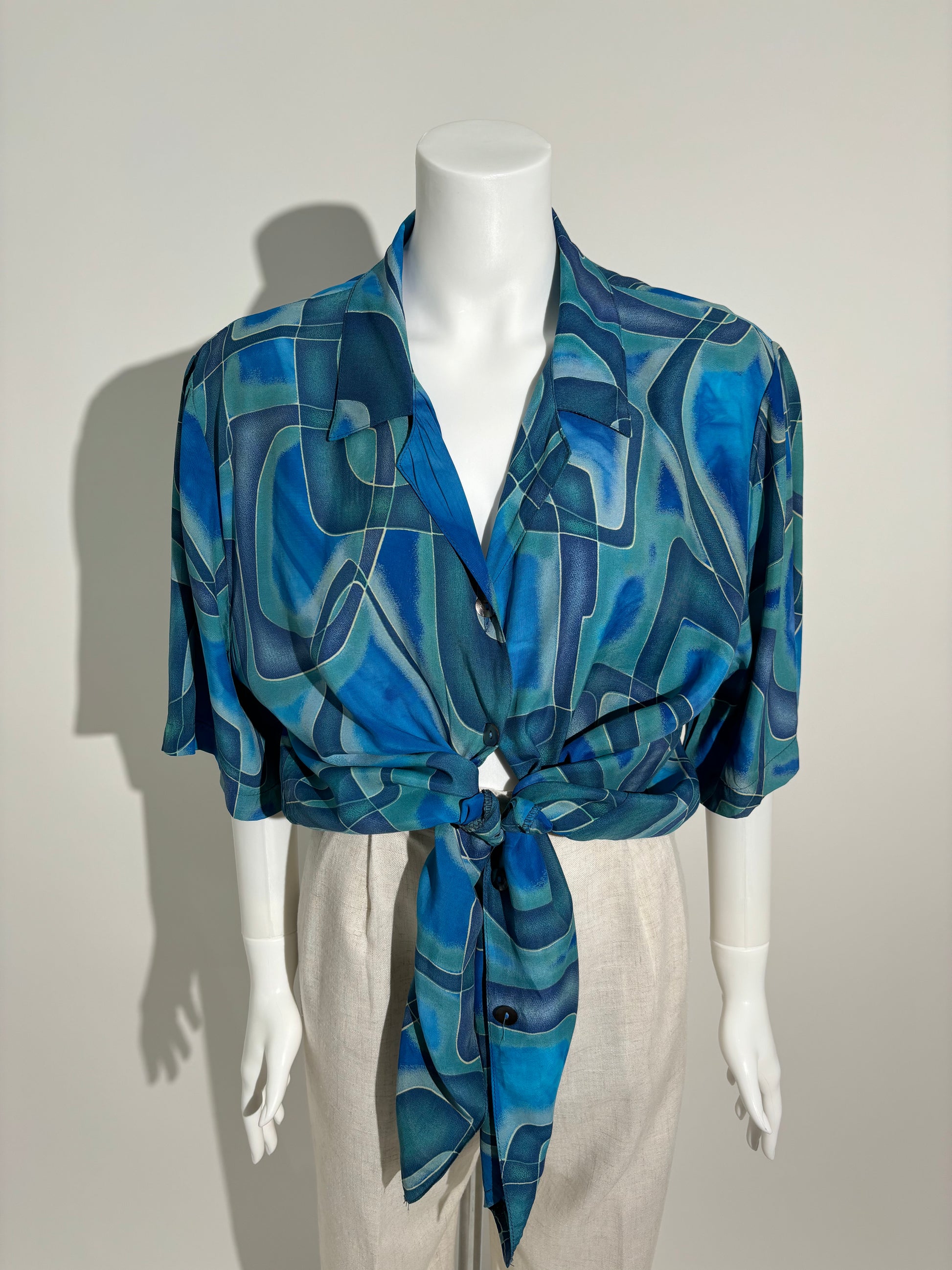 Ocean Waves 80s Abstract Košulja HELM:VNTG