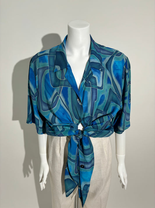 Ocean Waves 80s Abstract Košulja HELM:VNTG