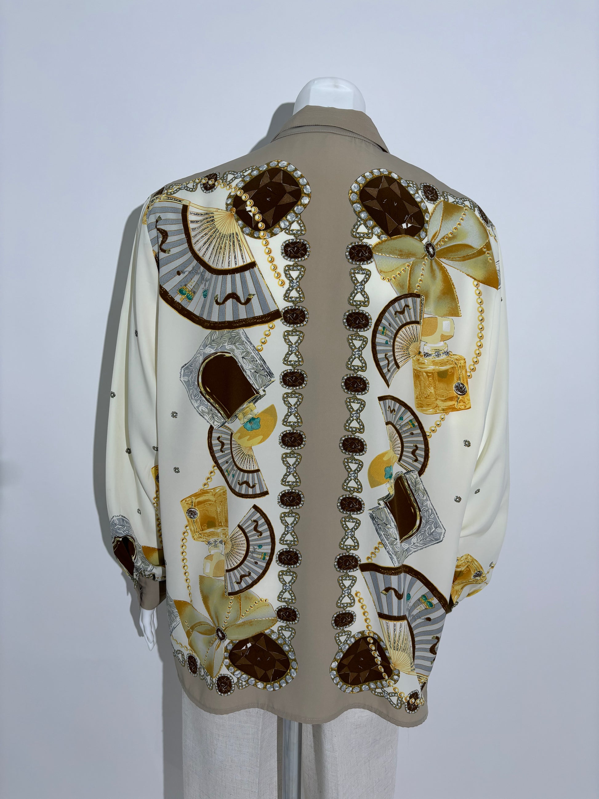 Golden Elegance 80s Boemska Košulja HELM:VNTG