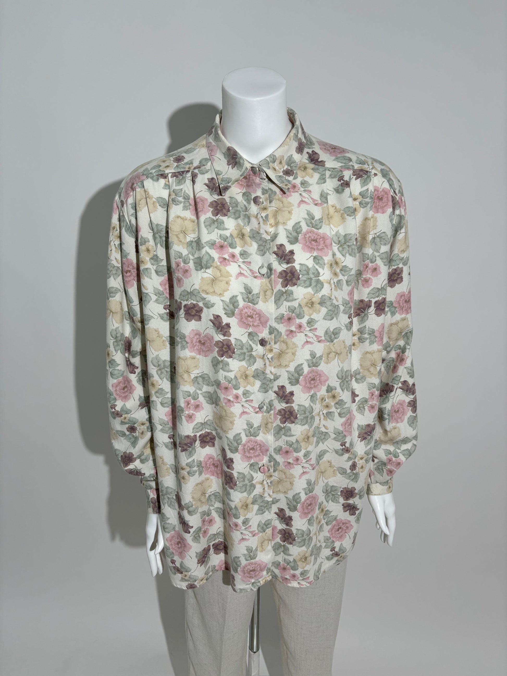 Romantic Garden 80s Floral Košulja HELM:VNTG
