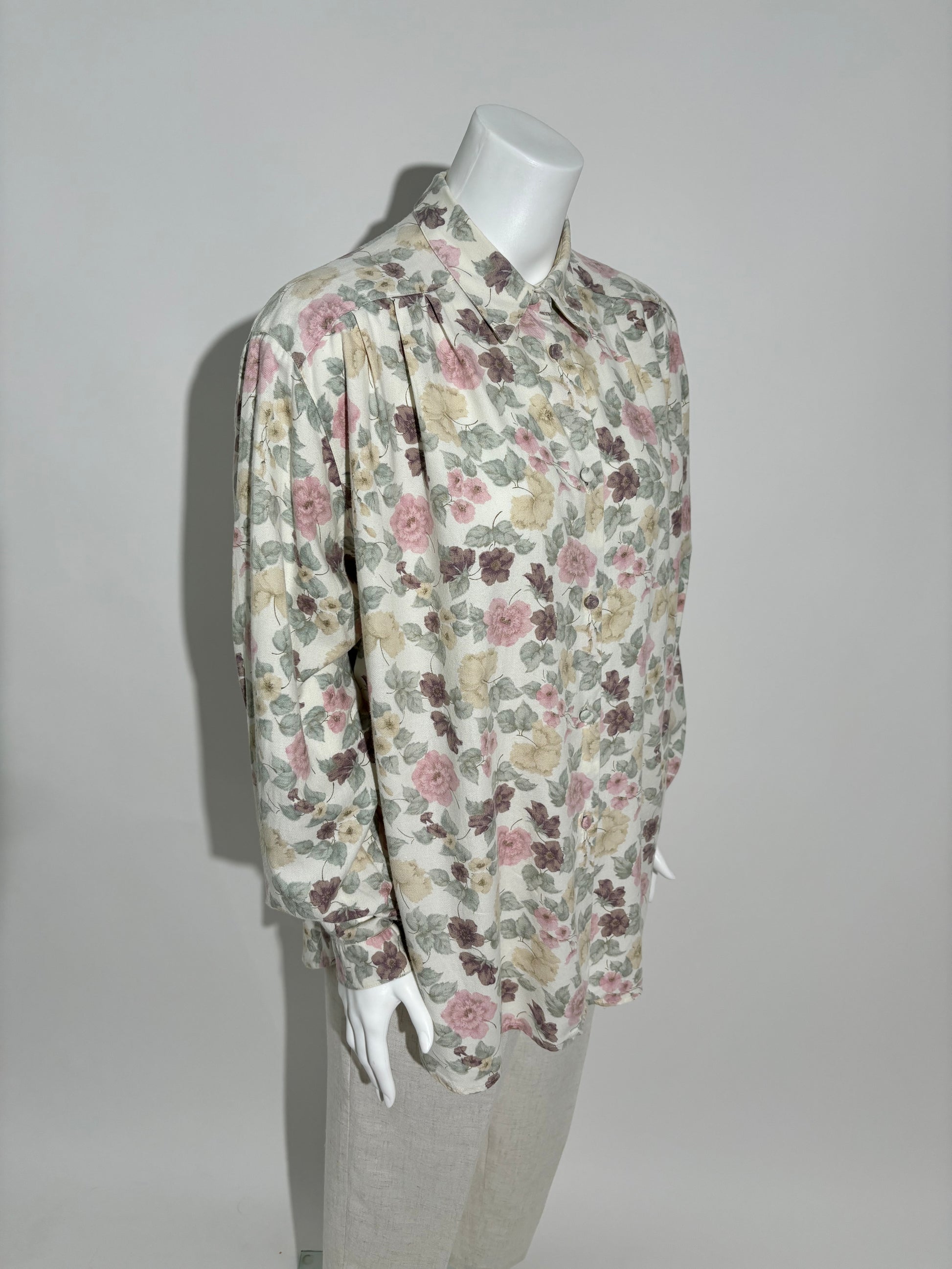 Romantic Garden 80s Floral Košulja HELM:VNTG