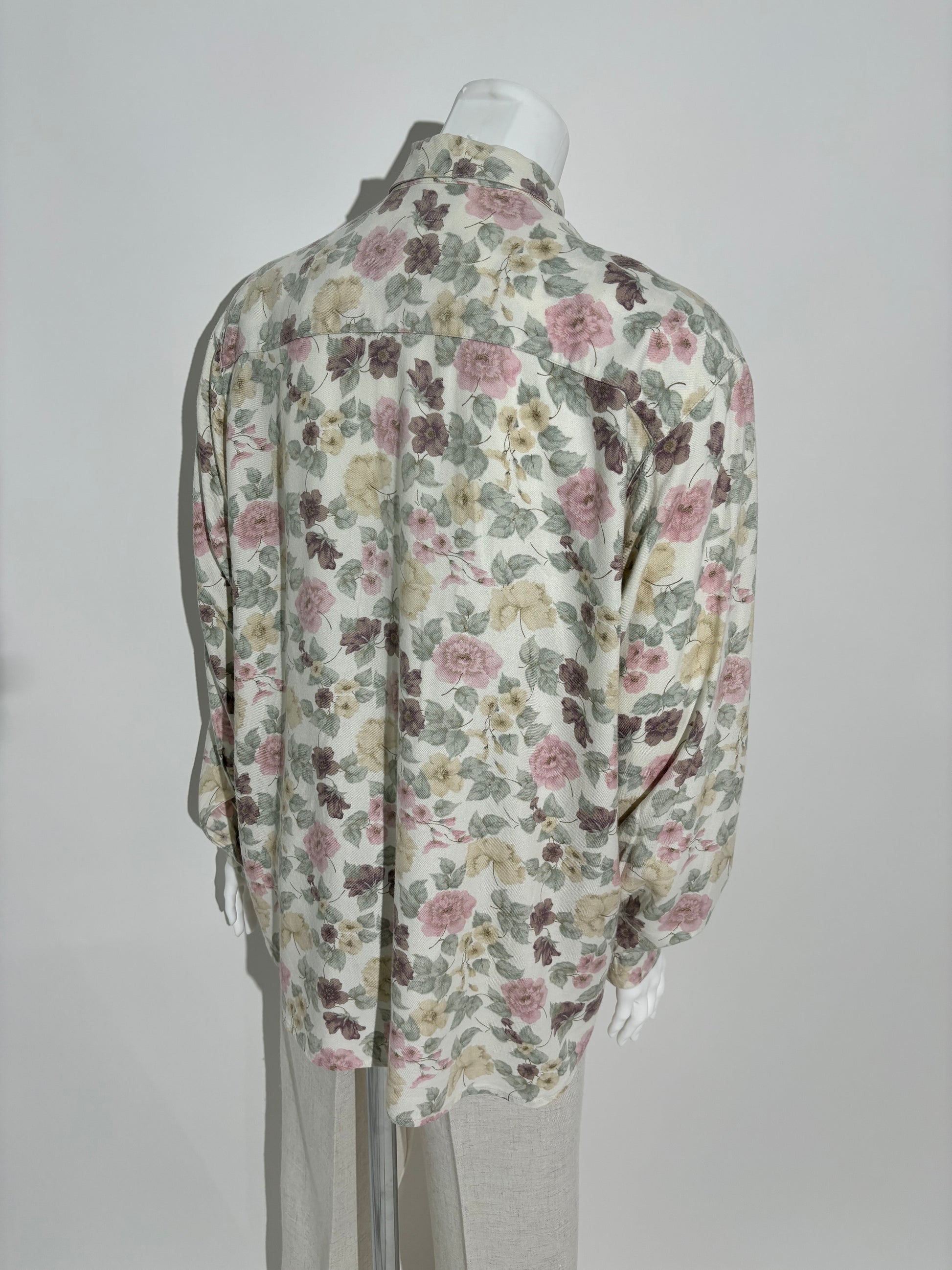 Romantic Garden 80s Floral Košulja HELM:VNTG