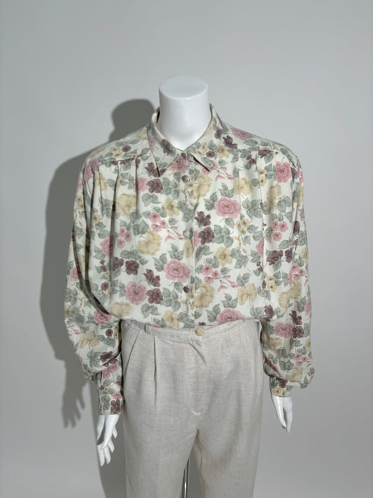 Romantic Garden 80s Floral Košulja HELM:VNTG