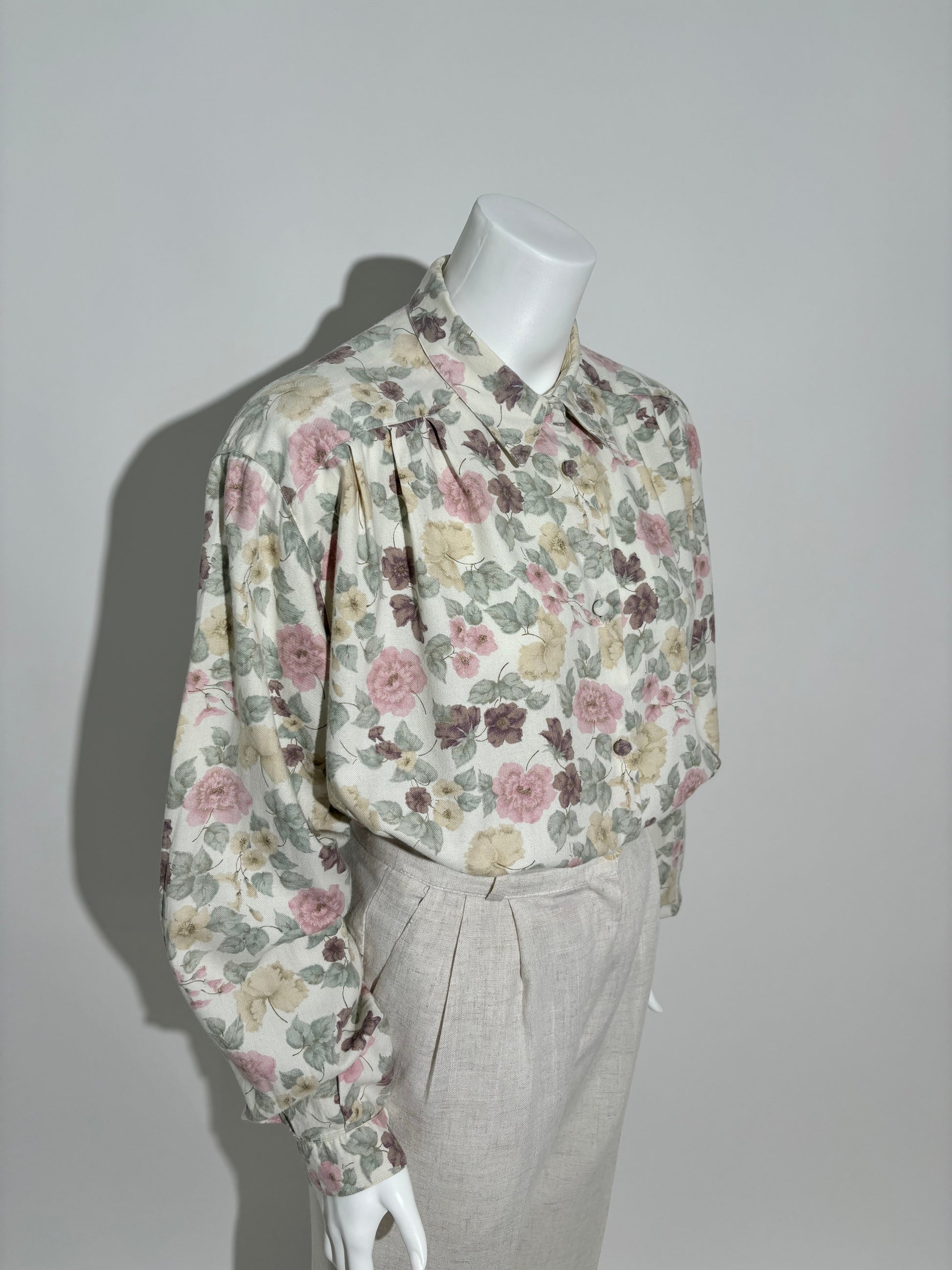 Romantic Garden 80s Floral Košulja HELM:VNTG