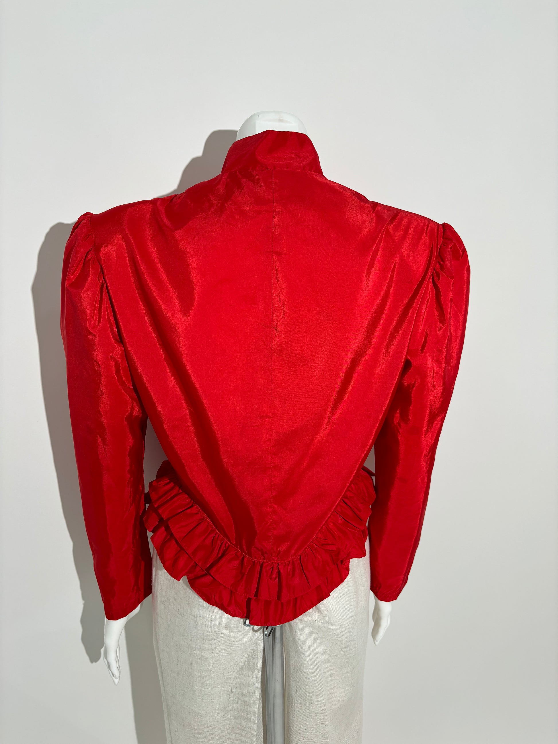 Red Velvet 80s Viktorijanska Bluza HELM:VNTG