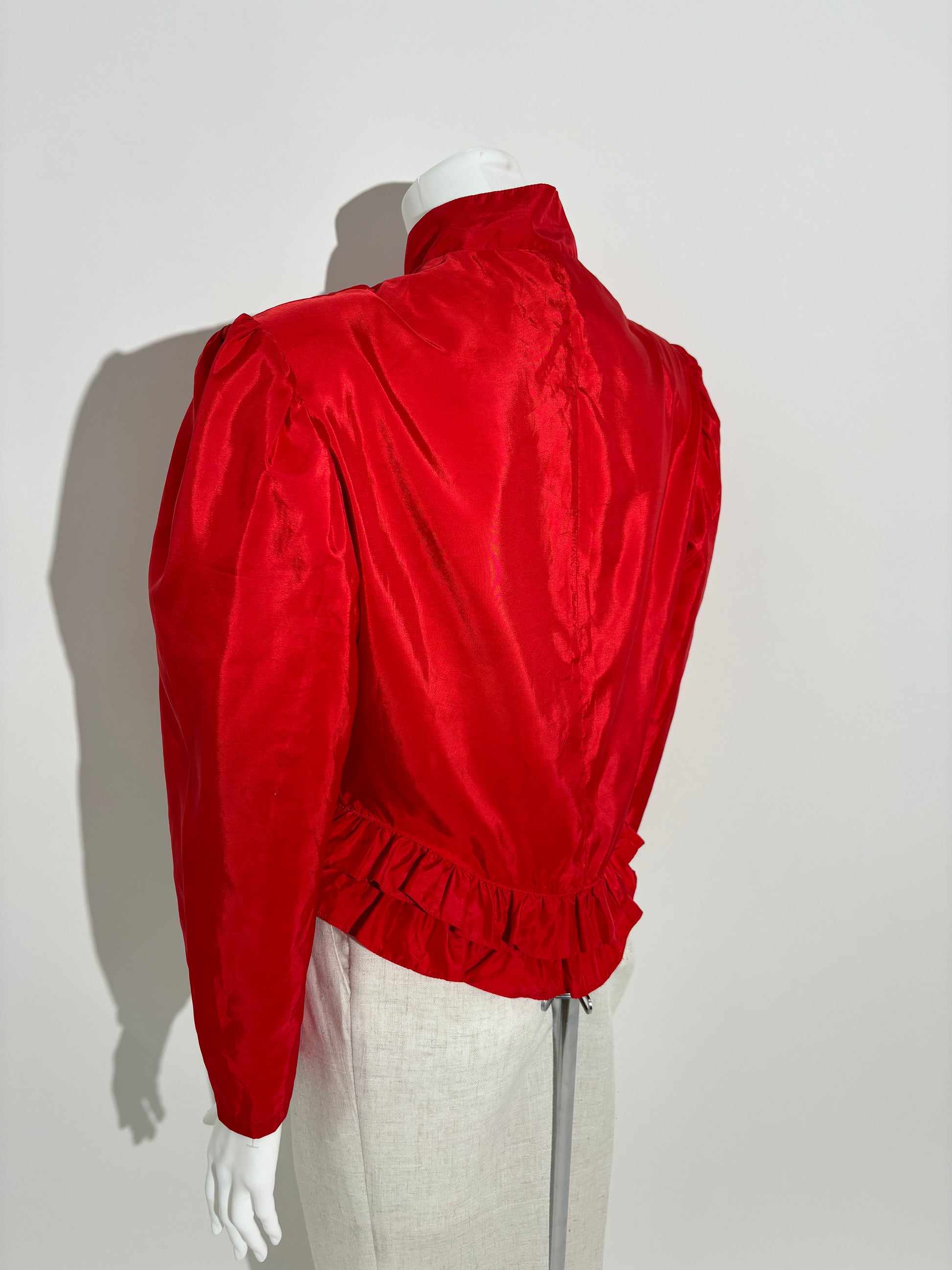 Red Velvet 80s Viktorijanska Bluza HELM:VNTG