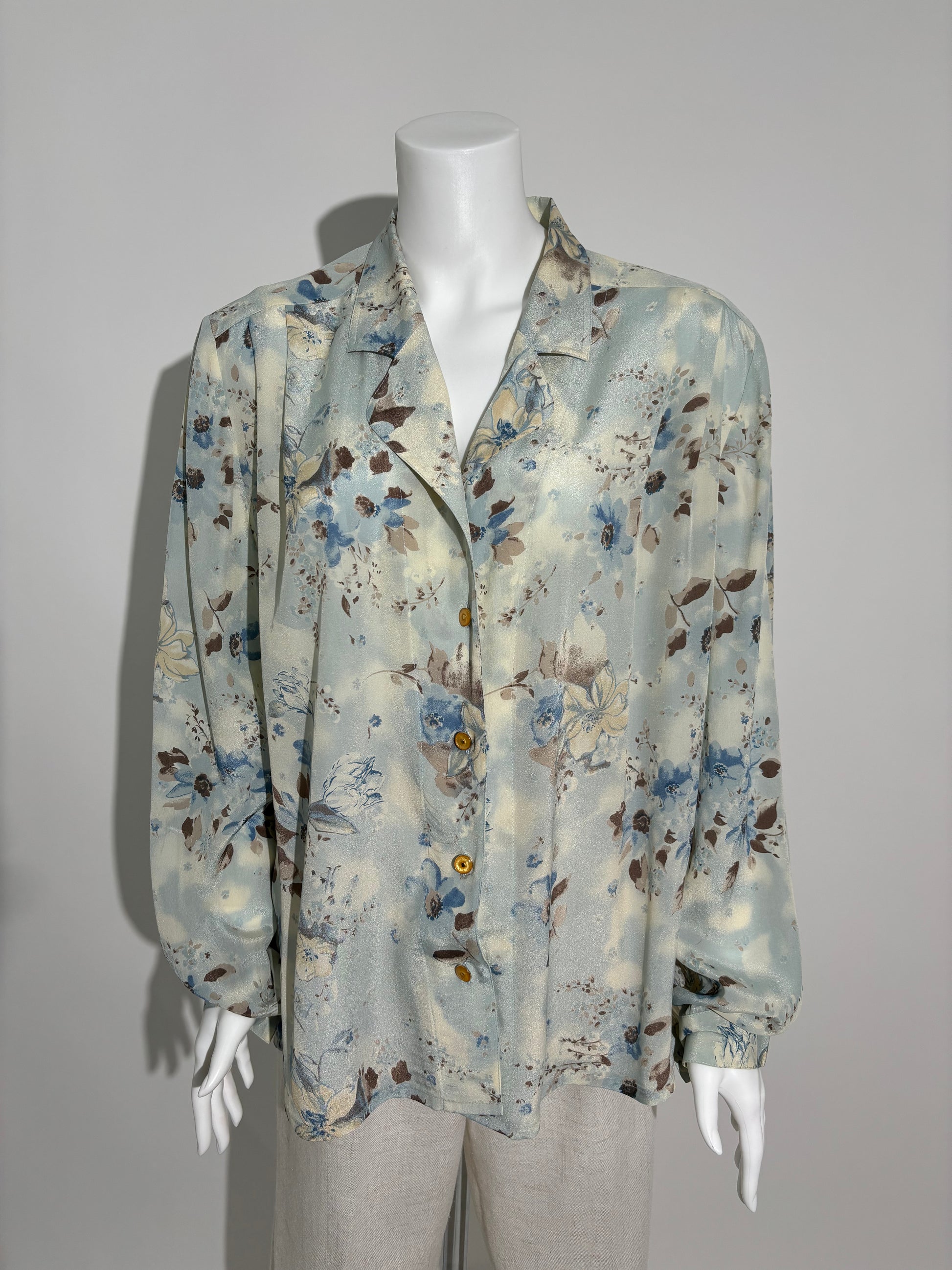 Nebeska Cvetna Košulja iz 80-ih HELM:VNTG