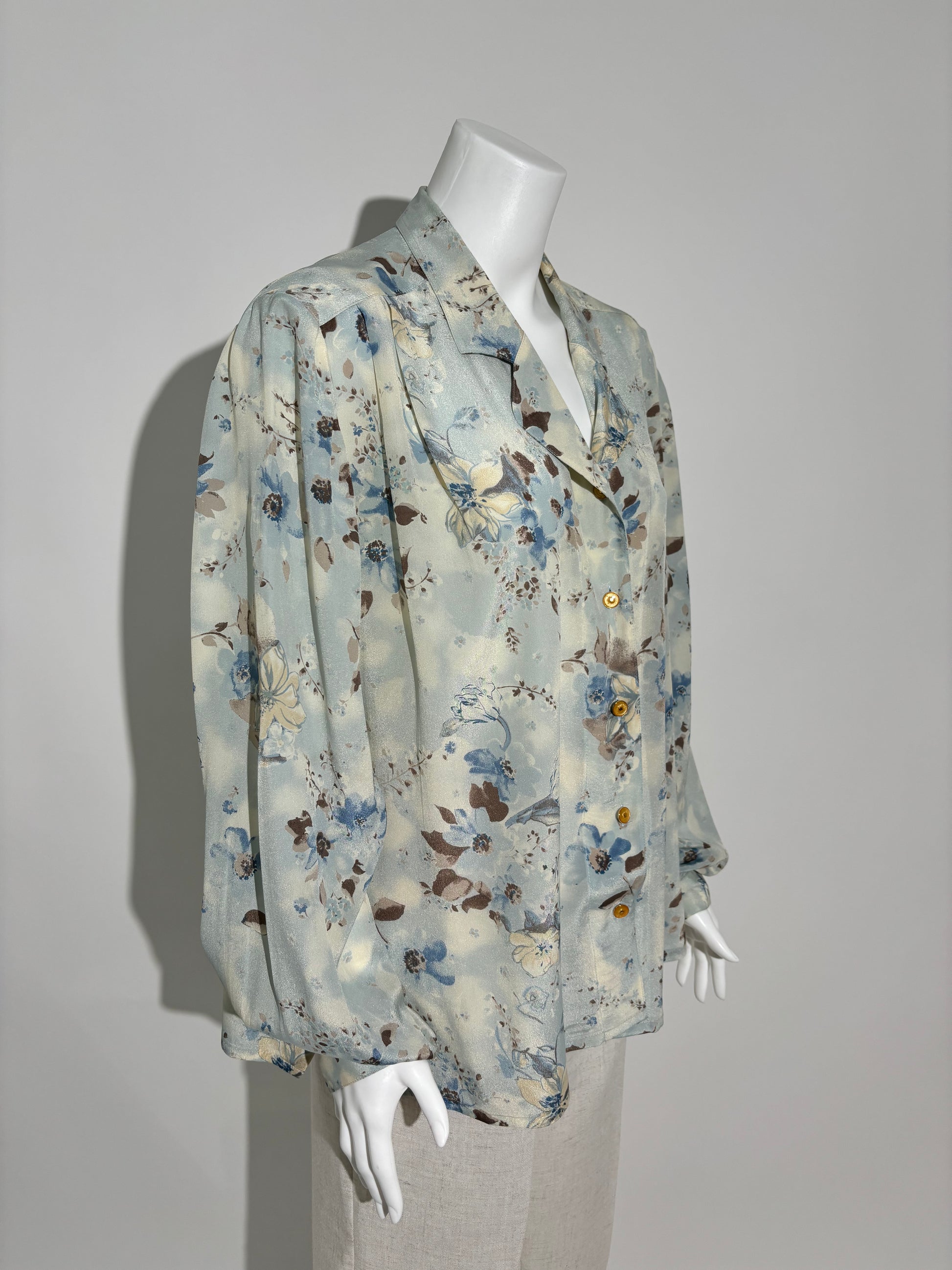 Nebeska Cvetna Košulja iz 80-ih HELM:VNTG