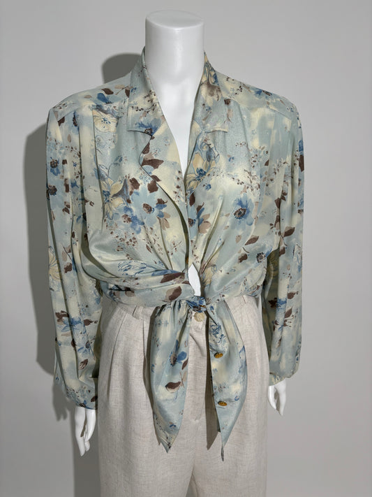 Nebeska Cvetna Košulja iz 80-ih HELM:VNTG