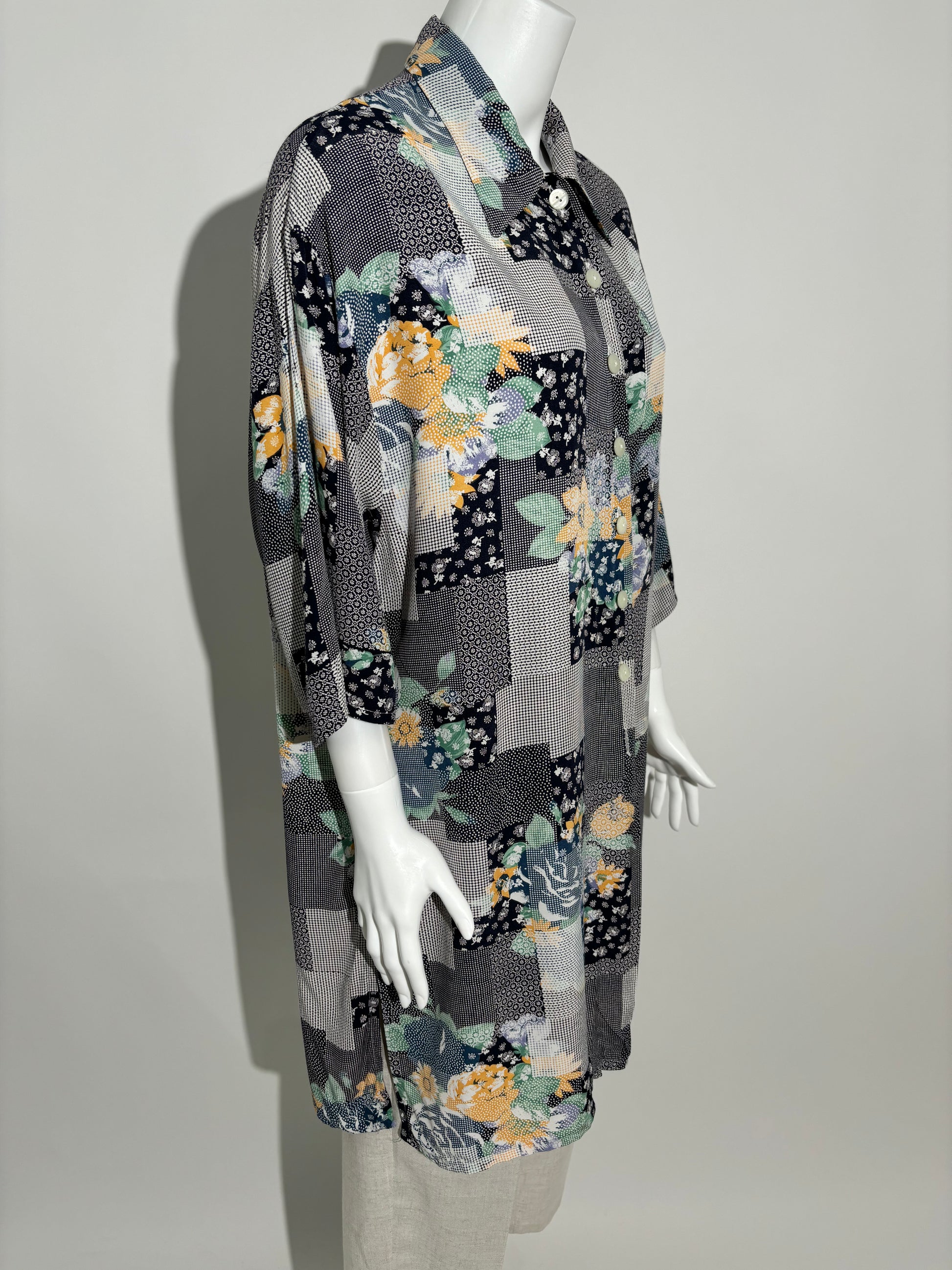 Patchwork Floral Košulja iz 80ih HELM:VNTG