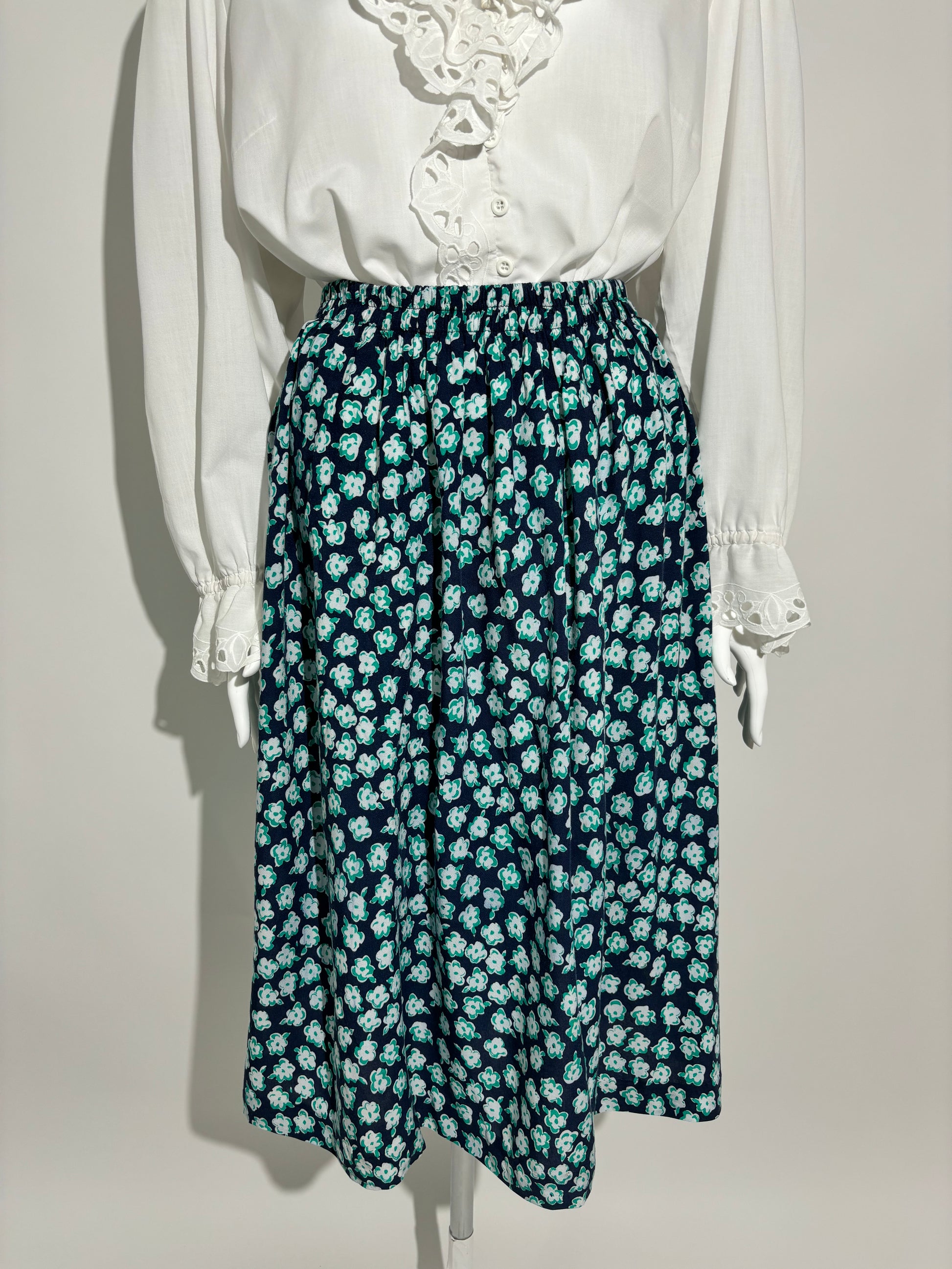 Vibrant Splash Floral Skirt HELM:VNTG