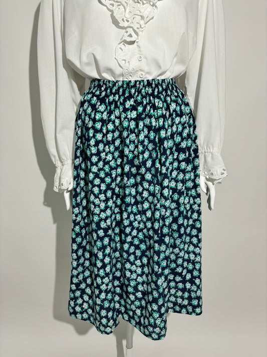 Vibrant Splash Floral Skirt HELM:VNTG