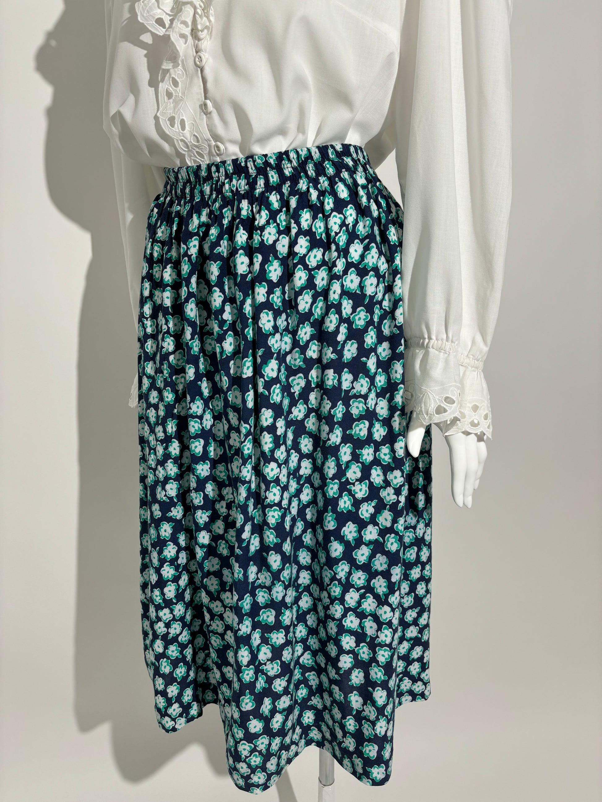 Vibrant Splash Floral Skirt HELM:VNTG