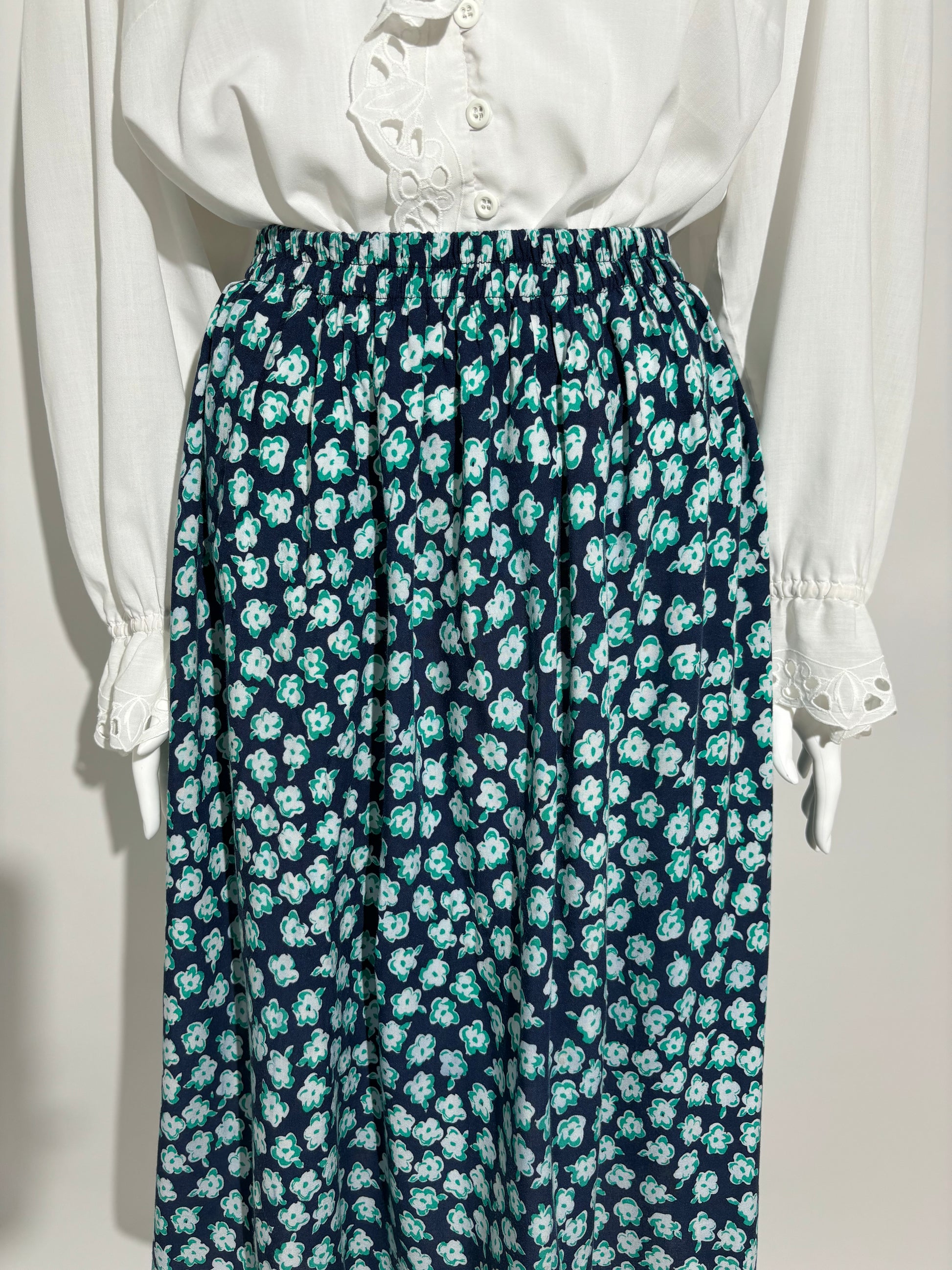 Vibrant Splash Floral Skirt HELM:VNTG