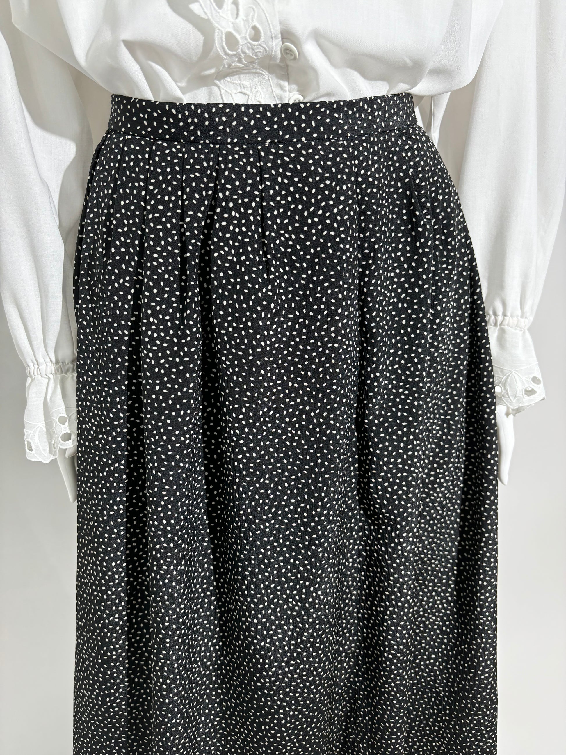 Vintage Black Polka Dot Suknja HELM:VNTG