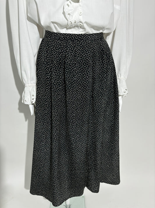 Vintage Black Polka Dot Suknja HELM:VNTG