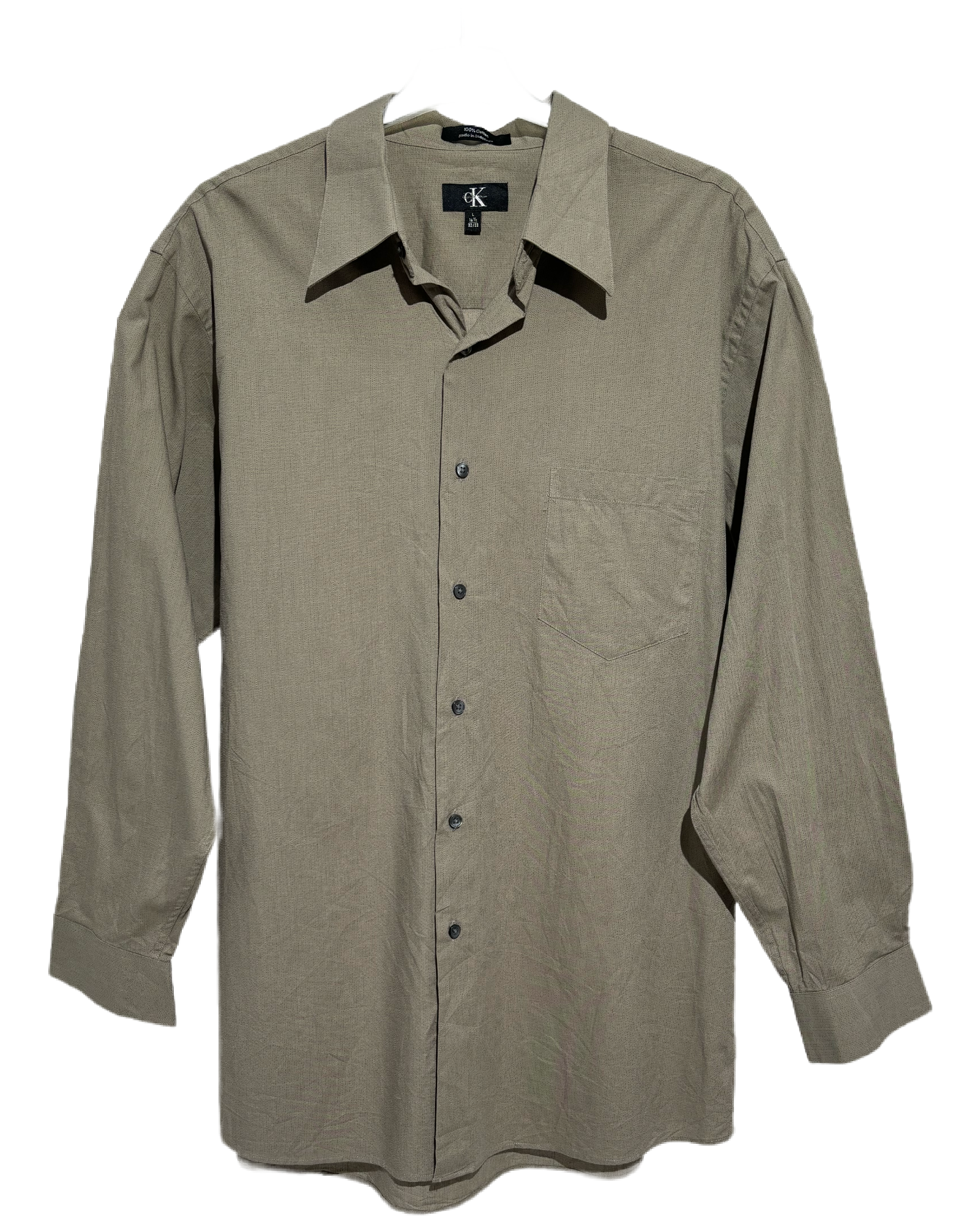 Calvin Klein Olive Striped Košulja Calvin Klein