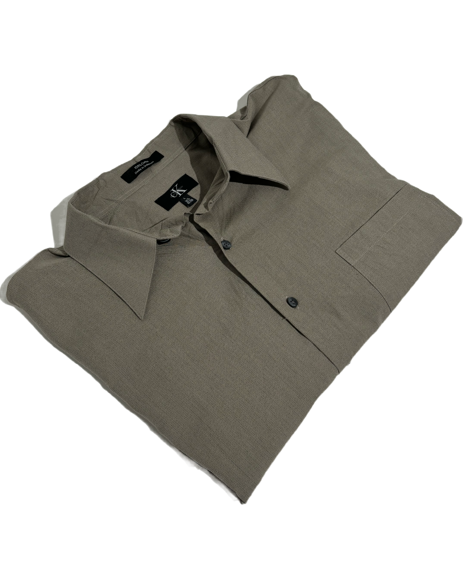 Calvin Klein Olive Striped Košulja Calvin Klein