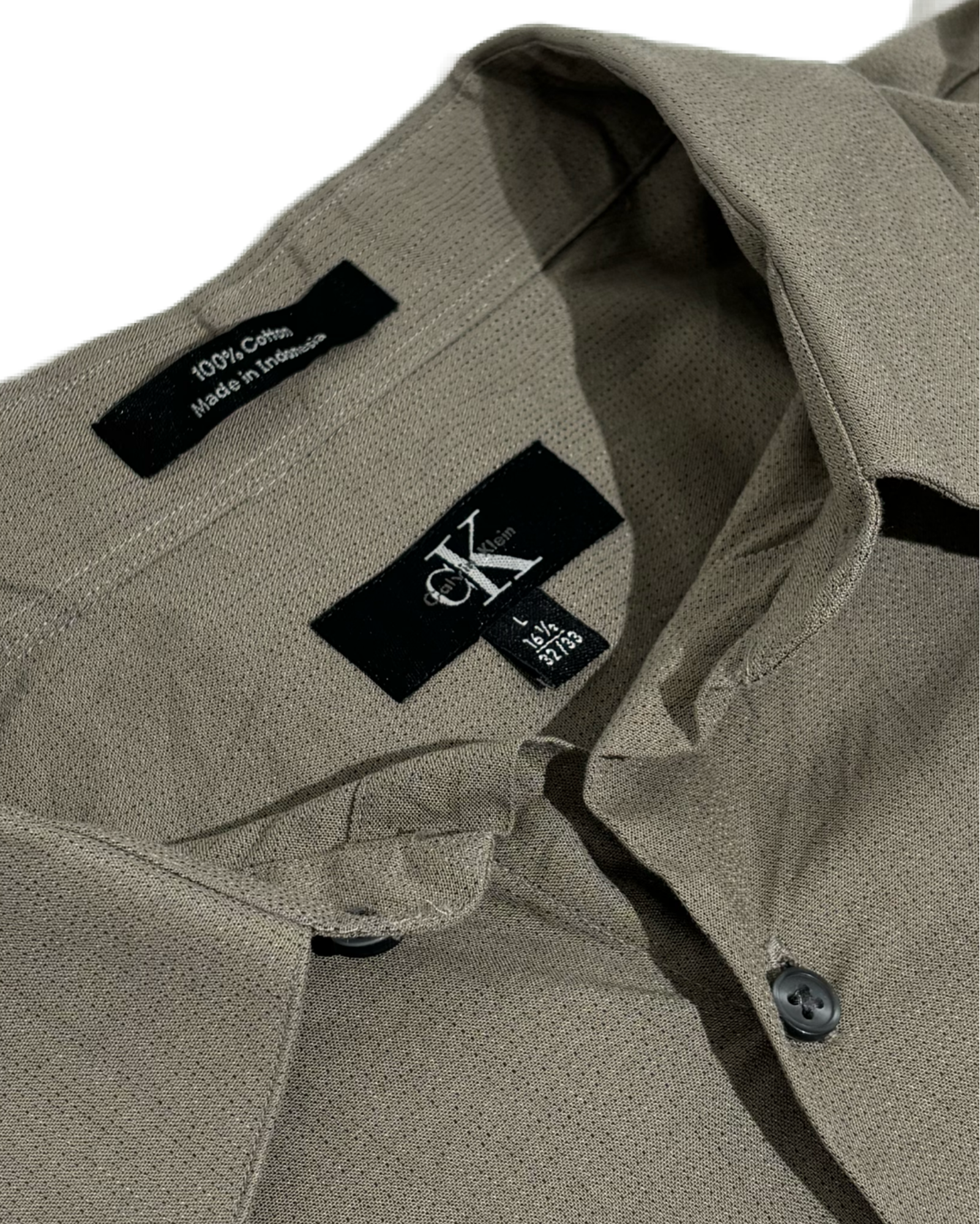 Calvin Klein Olive Striped Košulja Calvin Klein