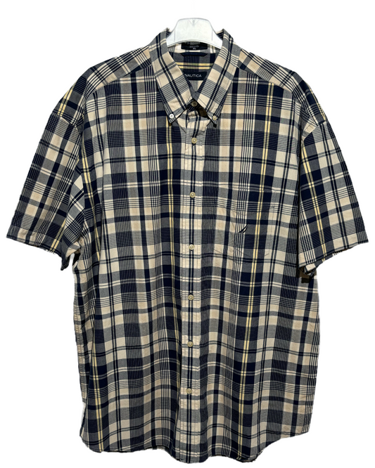 Nautica Beige & Blue Checkered Košulja Nautica